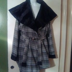 Black and white coat